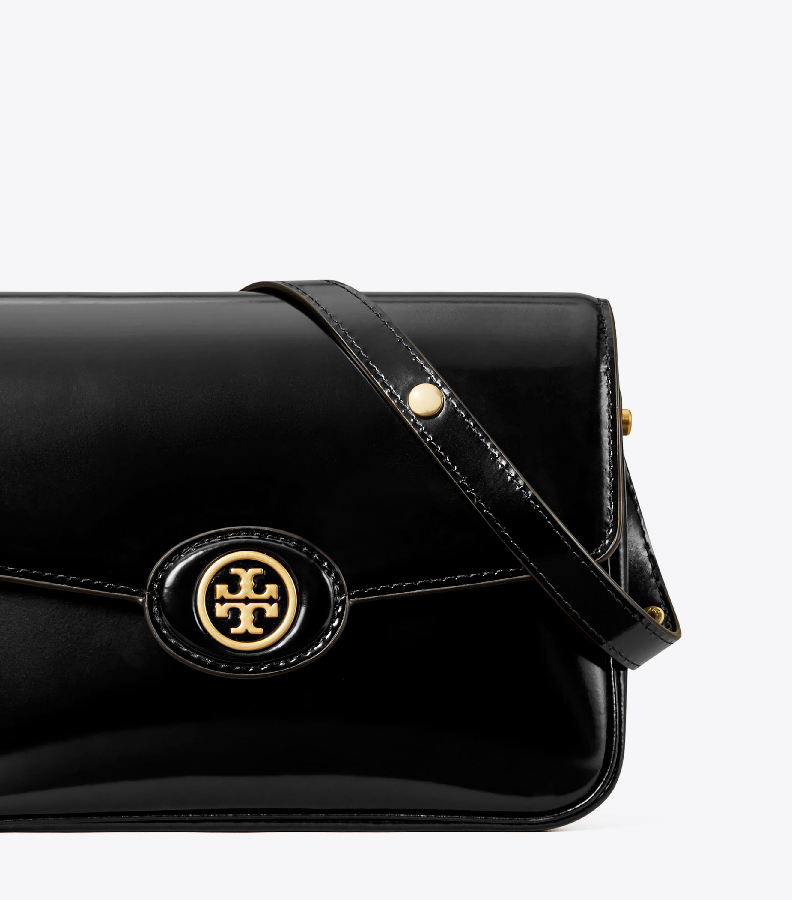Bolsa De Ombro Robinson Spazzolato Black - Tory
